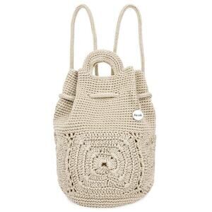 THE SAK Dylan Small Crocheted Backpack NWT Natural Tote Boho Festival Lined